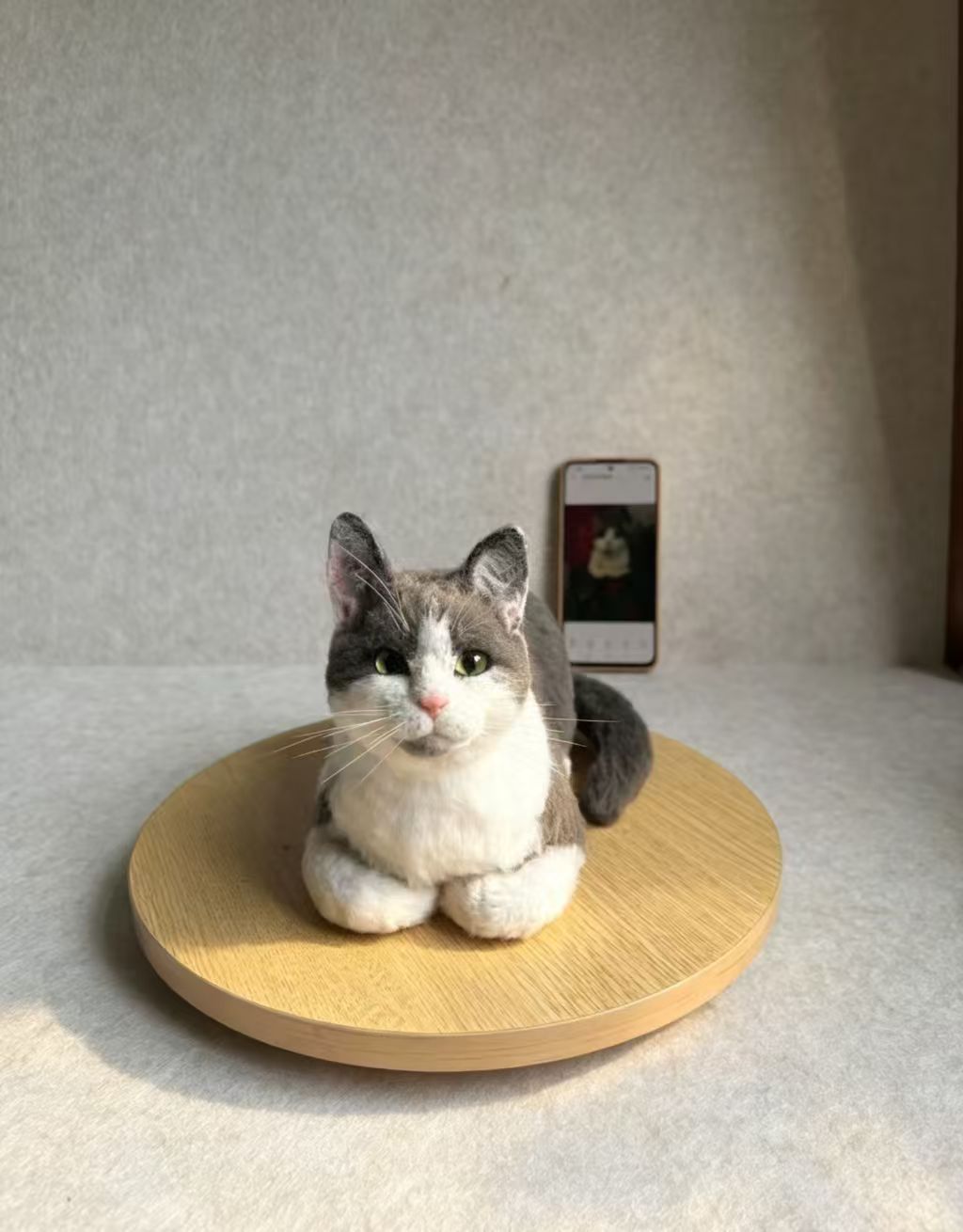 Custom full-body cat wool replica